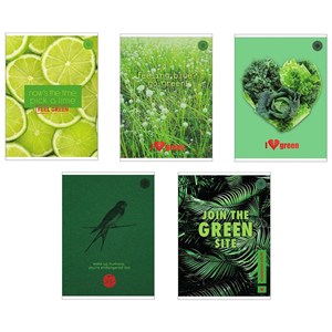 Picture of Zeszyt A5/80K kratka Think Green (5szt)