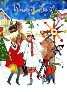 Obrazek Karnet Wesołych świat Kolędnicy