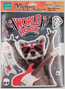 Picture of Naklejki Winylowe zwierzaki Szop Rock 6 sztuk