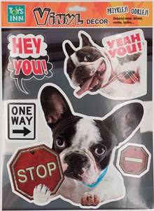 Obrazek Naklejki winylowe Zwierzaki Pies Stop 6 sztuk