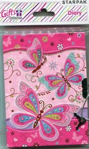 Obrazek Pamiętnik zamykany na kłódkę Butterfly