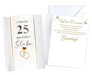 Picture of Karnet Rocznica ślubu 25
