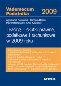 Obrazek Leasing. Skutki prawne, podatkowe i rachunkowe w 2009 roku