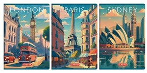 Picture of Zeszyt A4/96K kratka z marginesem Retro (5szt)