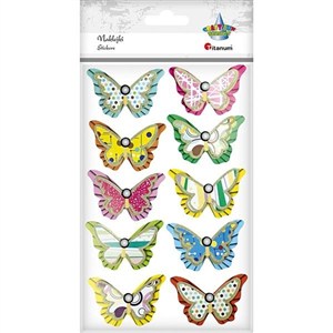 Obrazek Naklejki papierowe 3D motyle 10szt