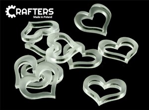 Picture of Żetony akryl satynowe serce 10szt.