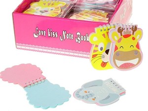 Obrazek Notesik skoroszyt 10x8cm zwierzak (48szt)