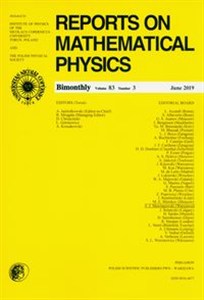 Obrazek Reports on Mathematical Physics 83/3/2019