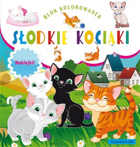 Obrazek Słodkie kociaki. Blok kolorowanek + naklejki