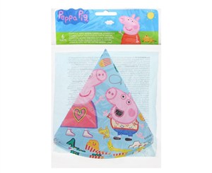 Obrazek Czapeczki papierowe Świnka Peppa 6szt
