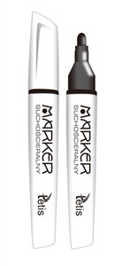 Obrazek Paczka Marker suchościeralny czarny 12 sztuk