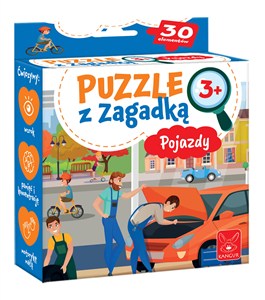 Obrazek Puzzle z Zagadką Pojazdy 3+