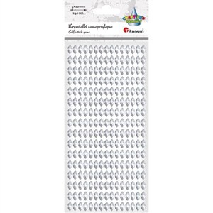 Picture of Kryształki samoprzylepne markizy 24szt srebrne