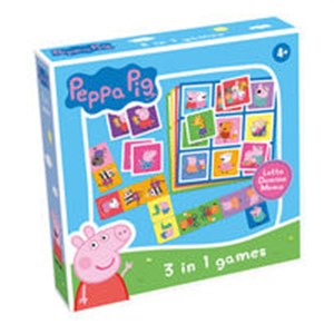 Obrazek Świnka Peppa gra 3w1 (Lotto,Domino,Memo) Peppa Pig