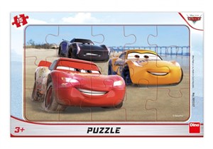 Obrazek Puzzle 15 ramkowe Auta Cars Wyścig