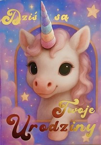 Obrazek Karnet Urodziny jednorożec