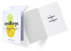 Picture of Karnet B6 GS-015 Wszystkiego najlepszego ananas