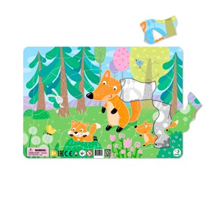 Obrazek Puzzle 21 ramkowe Liski DOPR300184