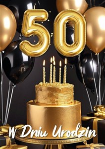 Picture of Karnet B6 3D Urodziny 50