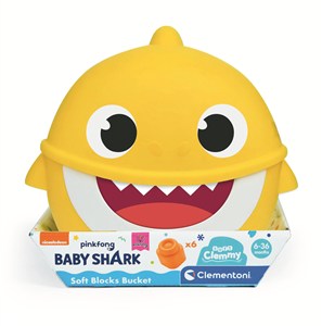 Obrazek Klocki miękkie clemmy Wiaderko baby shark 17427