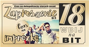 Obrazek Zaproszenie Urodziny 18 (10szt)