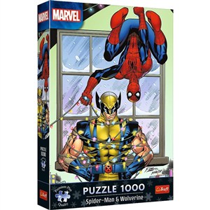 Picture of Puzzle Premium Plus Quality Marvel Spider-Man & Wolverine: Święta 1000