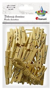 Picture of Klamerki drewniane naturalne 24szt