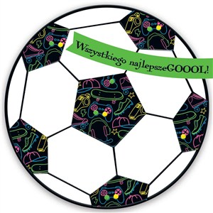 Obrazek Karnet KW NEON TŁOCZONY PIŁKA