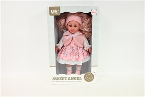 Picture of Lalka w różowej sukience 38cm