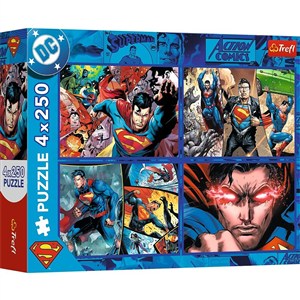 Obrazek Puzzle 4x250 Odwaga Supermana 13340