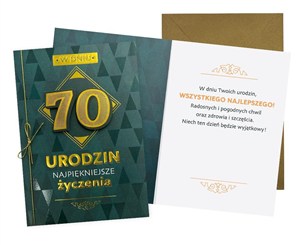 Picture of Karnet B6 Urodziny 70 męskie