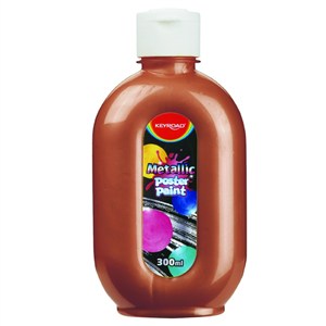 Picture of Farba plakatowa 300ml KEYROAD metaliczna żółta