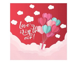 Obrazek Serwetki Love 33x33cm 20szt