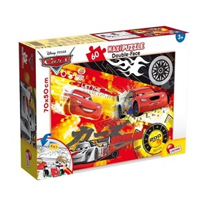 Obrazek Puzzle dwustronne maxi Auta 60