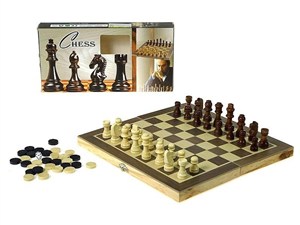 Obrazek Szachy i warcaby drewniane