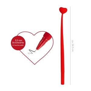 Obrazek Długopis kulkowy elastyczny z sercem