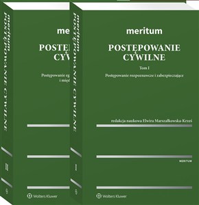 Obrazek Postępowanie cywilne MERITUM Tom 1/2 Tom I Postepowanie rozpoznawcze i zabezpieczające + Tom II Postępowanie egzekucyjne, arbitrażowe i