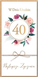 Obrazek Karnet Urodziny 40