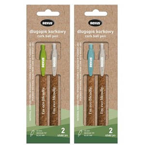 Obrazek Długopis korkowy 2szt mix