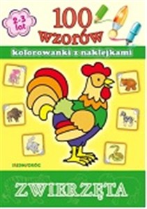 Obrazek 100 wzorów Zwierzęta Kolorowanki z naklejkami