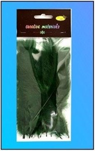 Picture of Piórka miękkie ciemnozielone 15szt