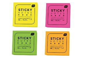 Picture of Karteczki samoprzylepne, neon 75x75mm 100K (419051)