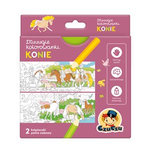 Obrazek CzuCzu Dłuuugie kolorowanki Konie