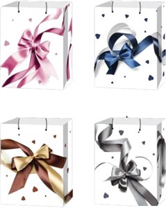 Obrazek Torebki prezentowe WK 22312 XS mix wzorów 12 sztuk