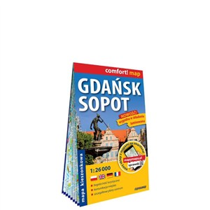 Obrazek Gdańsk Sopot kieszonkowy laminowany plan miasta 1:26000