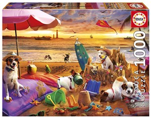 Obrazek Puzzle 1000 Psy na plaży 113416