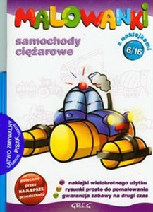 Obrazek Malowanki 6 Samochody ciężarowe + pisak z naklejkami