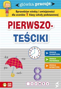 Obrazek Główka pracuje Pierwszoteściki Sprawdzian wiedzy i umiejętności dla uczniów 1 klasy szkoły podstawowej