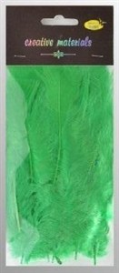 Obrazek Piórka miękkie zielone 15szt