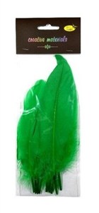 Obrazek Piórka twarde zielone 10szt